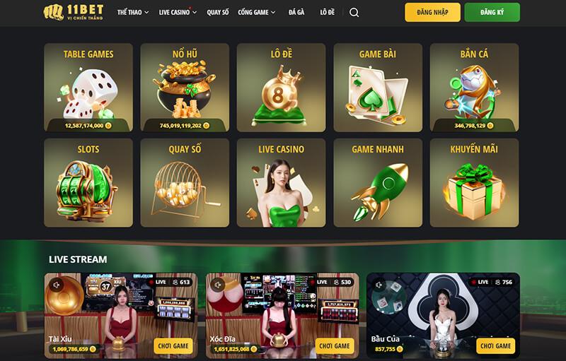 Cổng game đỉnh cao 11bet với nhiều thể loại game hấp dẫn nhất VN